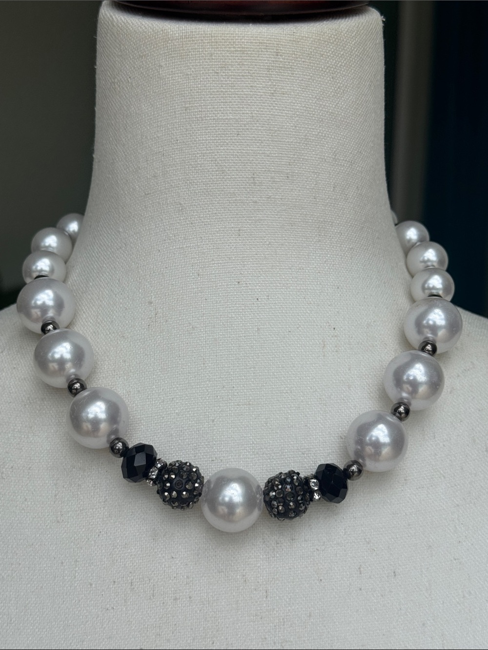 Vintage beaded statement necklace